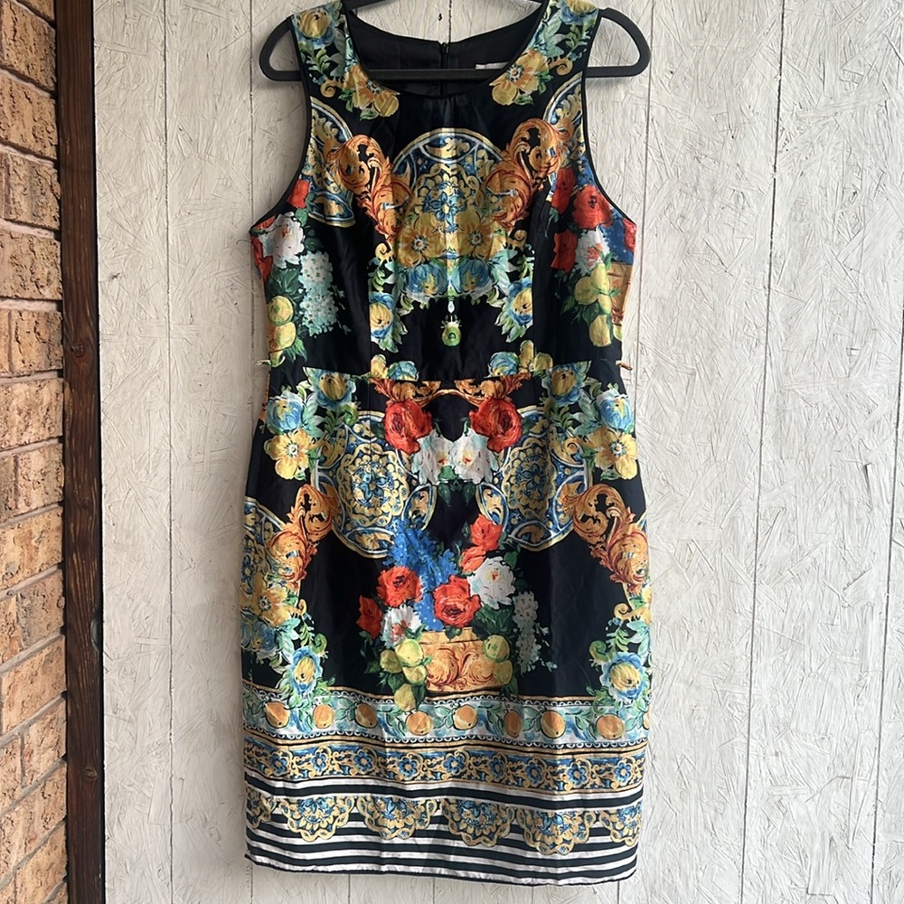 Red Herring Floral 100% cotton dress, size 16